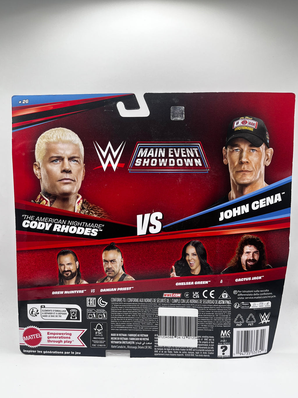 Figurki Cody Rhodes vs John Cena WWE Main Event Showdown Series #26 (2-Pack)