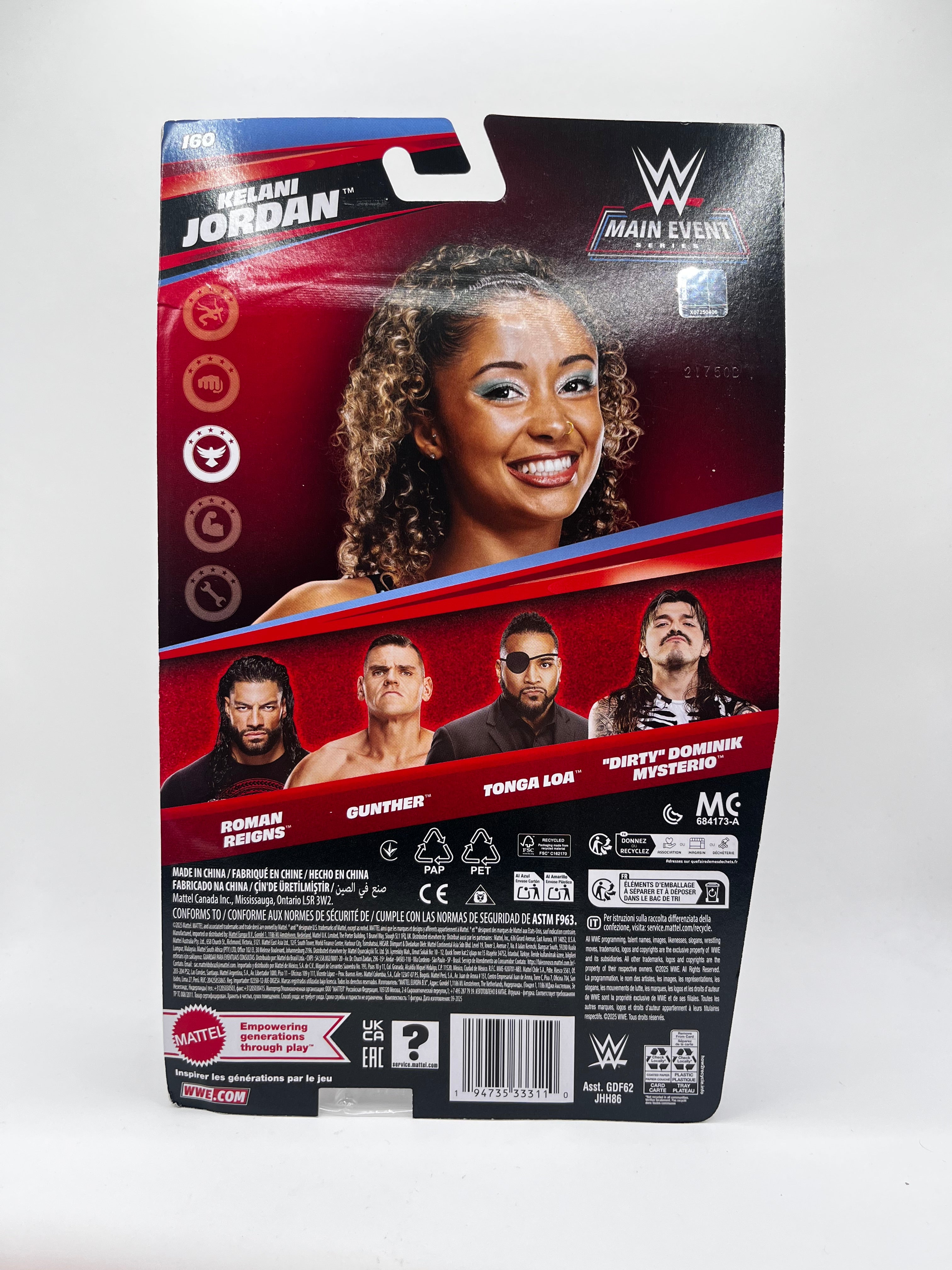 Figurka Kelani Jordan WWE Main Event Series #160