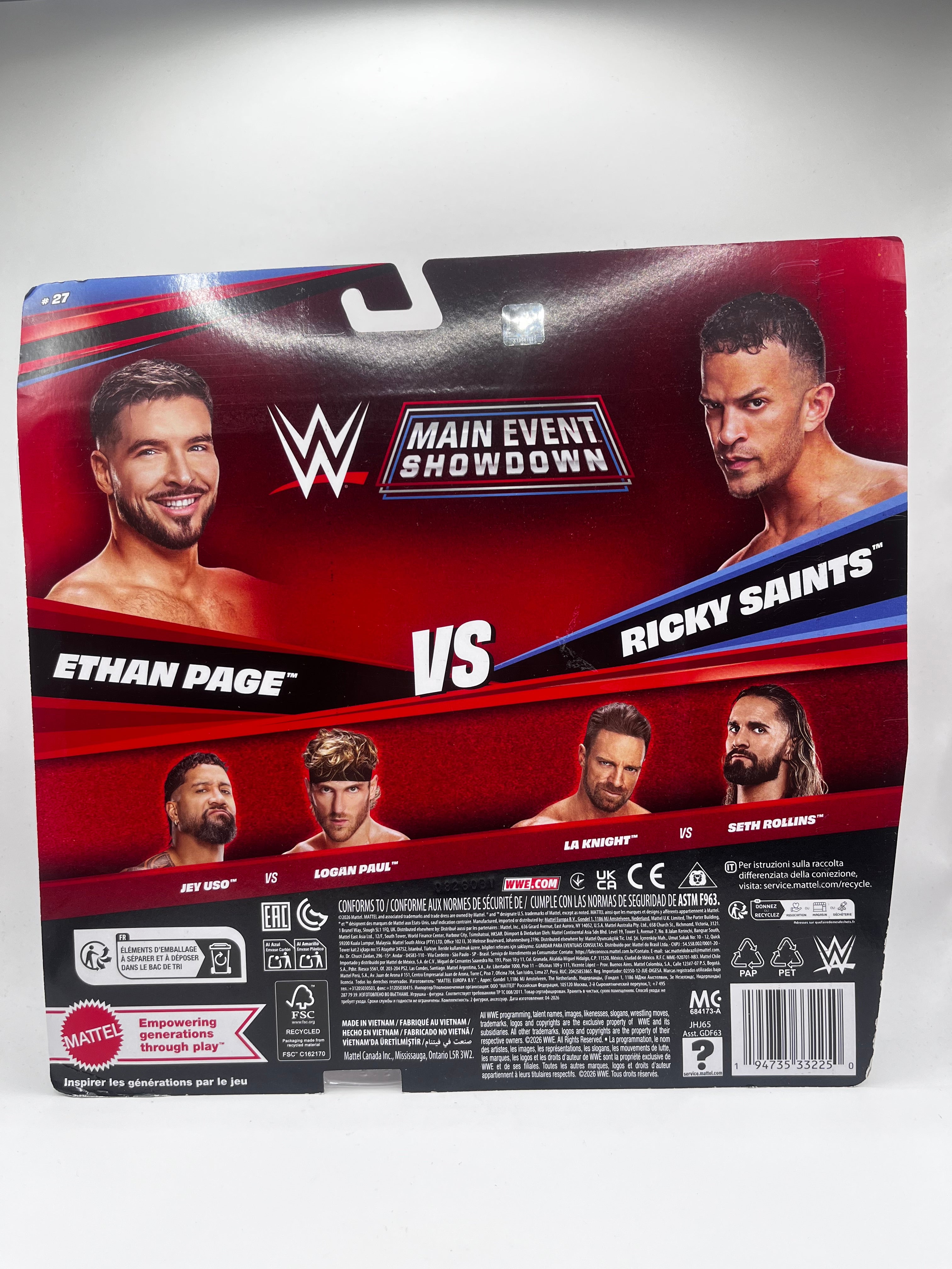 Figurka Ethan Page vs Ricky Saints WWE Main Event Showdown Series #27 (2-Pack)