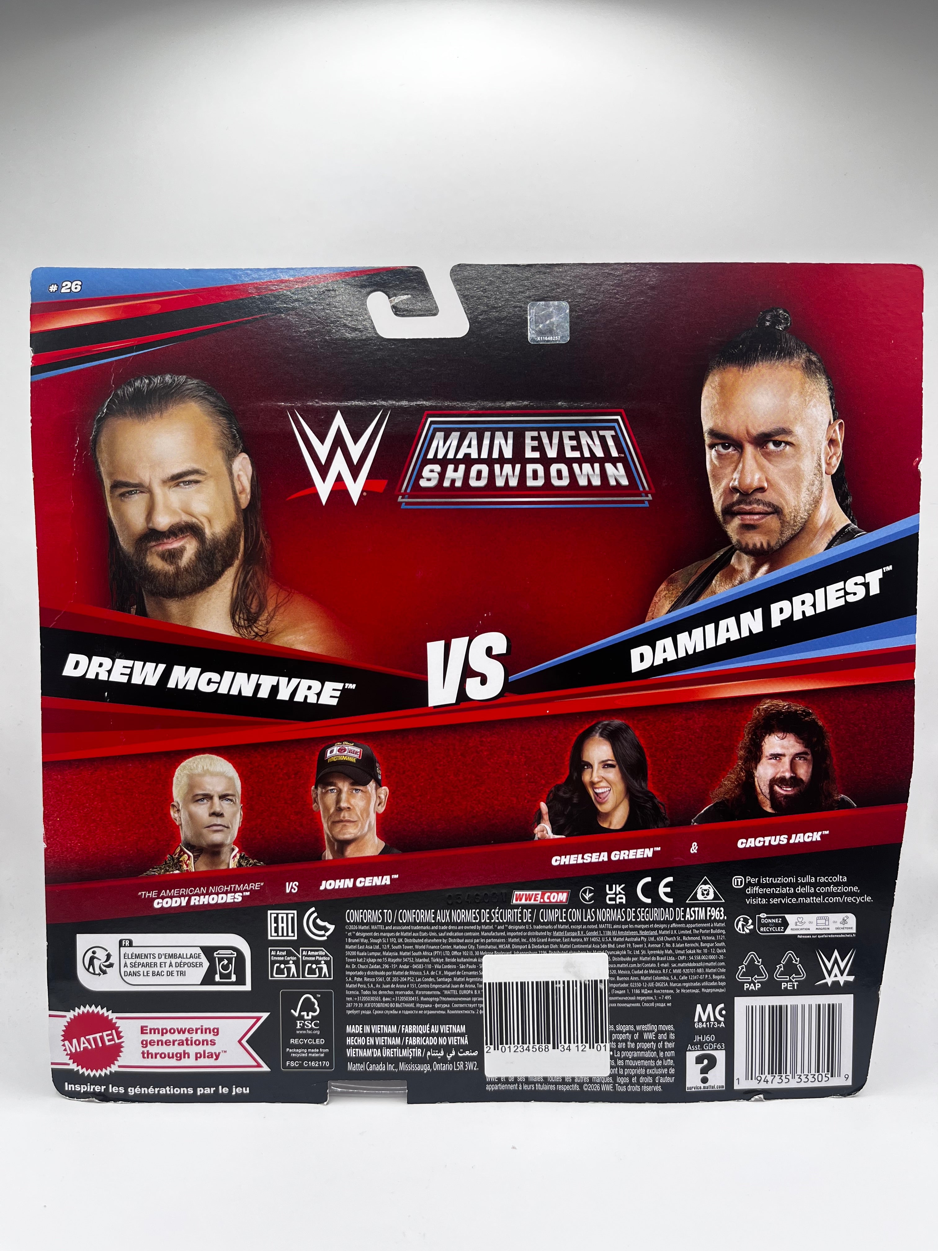 Figurki Drew McIntyre vs Damian Priest WWE Main Event Showdown Series #26 (2-Pack)