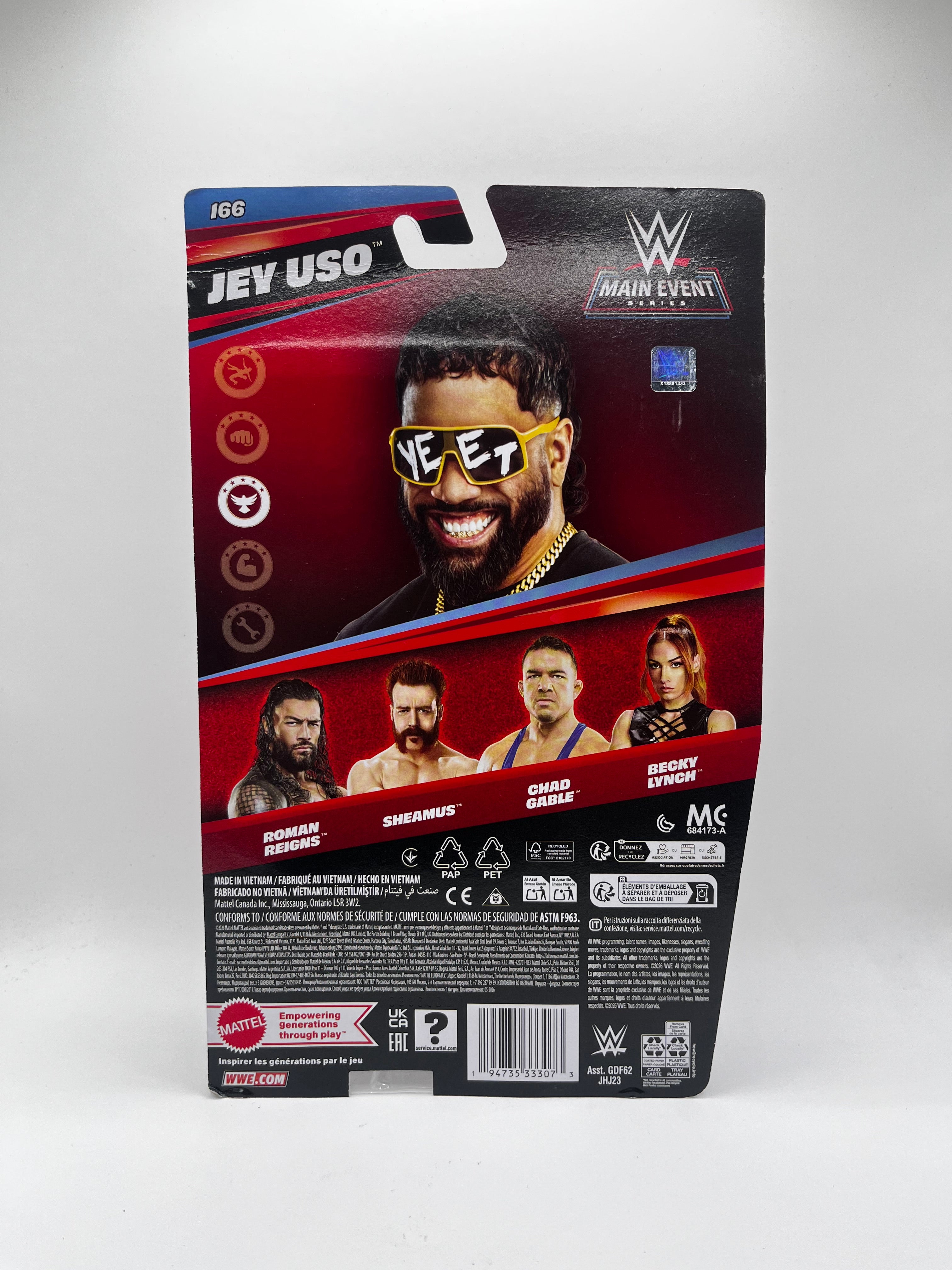 Figurka Jey Uso WWE Main Event Series #166