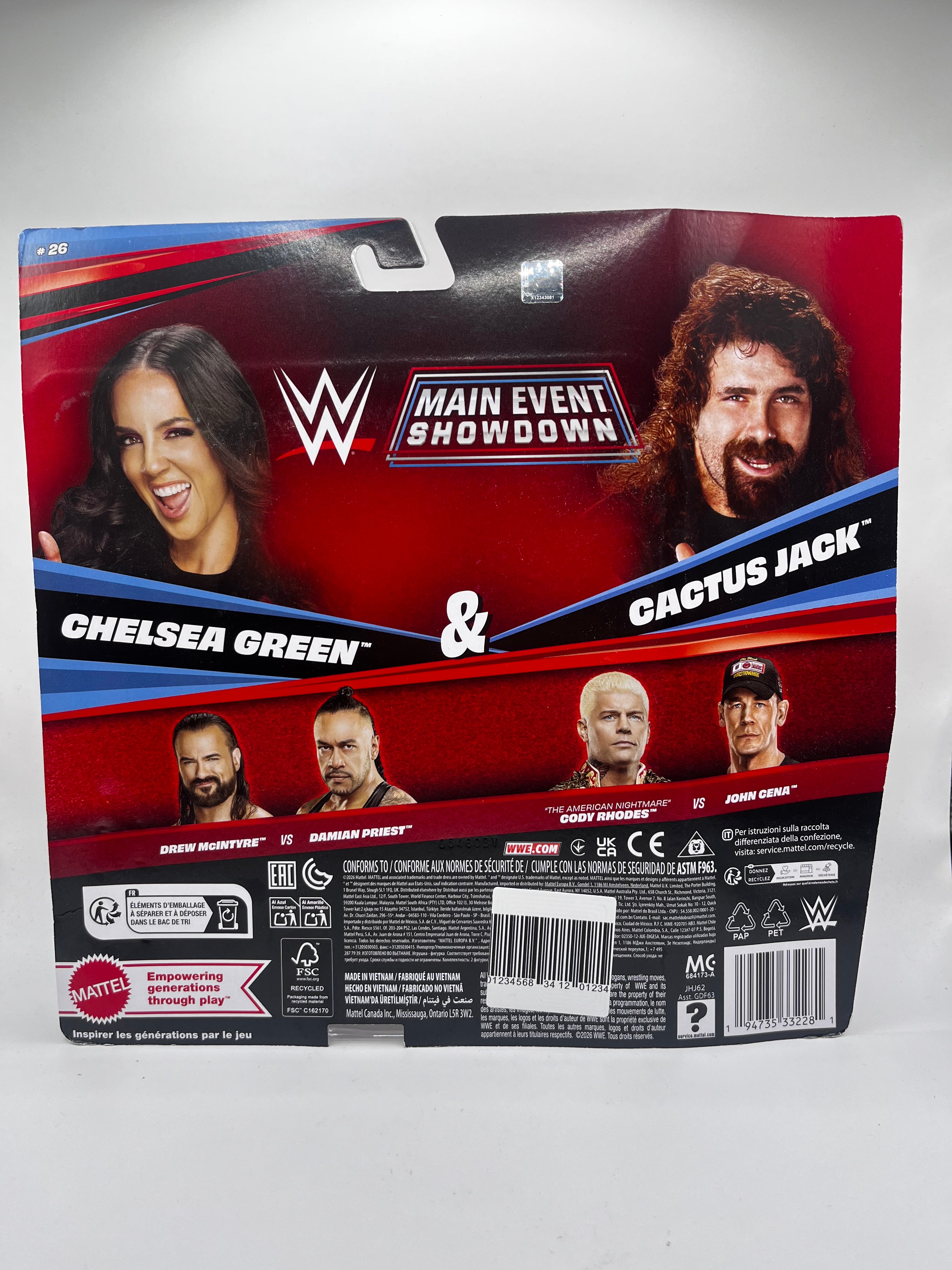 Figurki Chelsea Green & Cactus Jack WWE Main Event Showdown Series #26 (2-Pack)