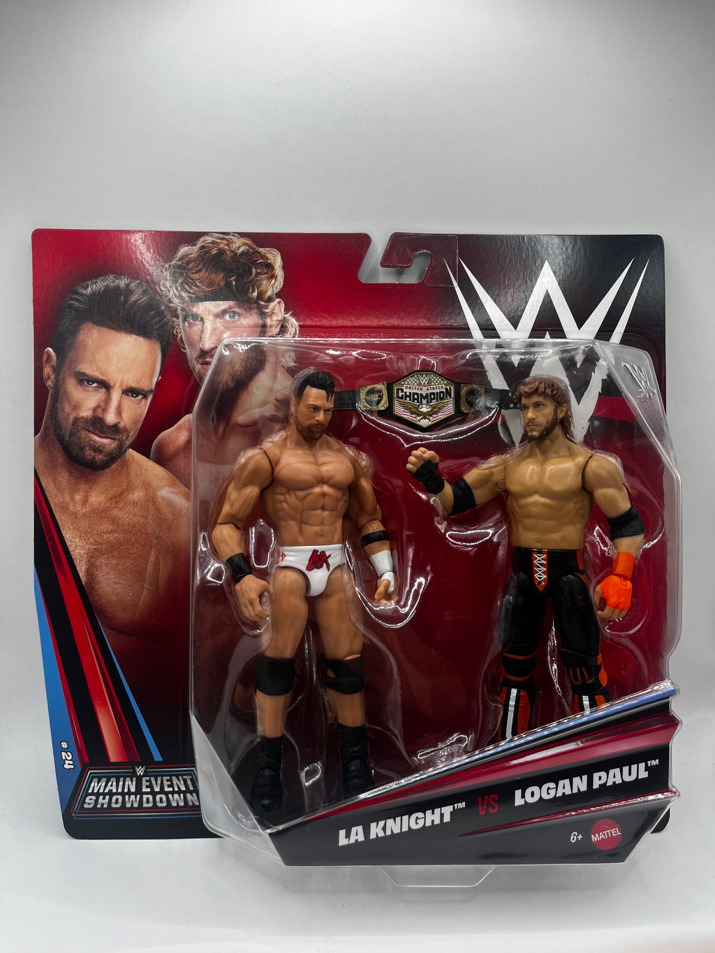 Figurki LA KNIGHT VS LOGAN PAUL WWE MAIN EVENT SHOWDOWN SERIES #24 (2-PACK)