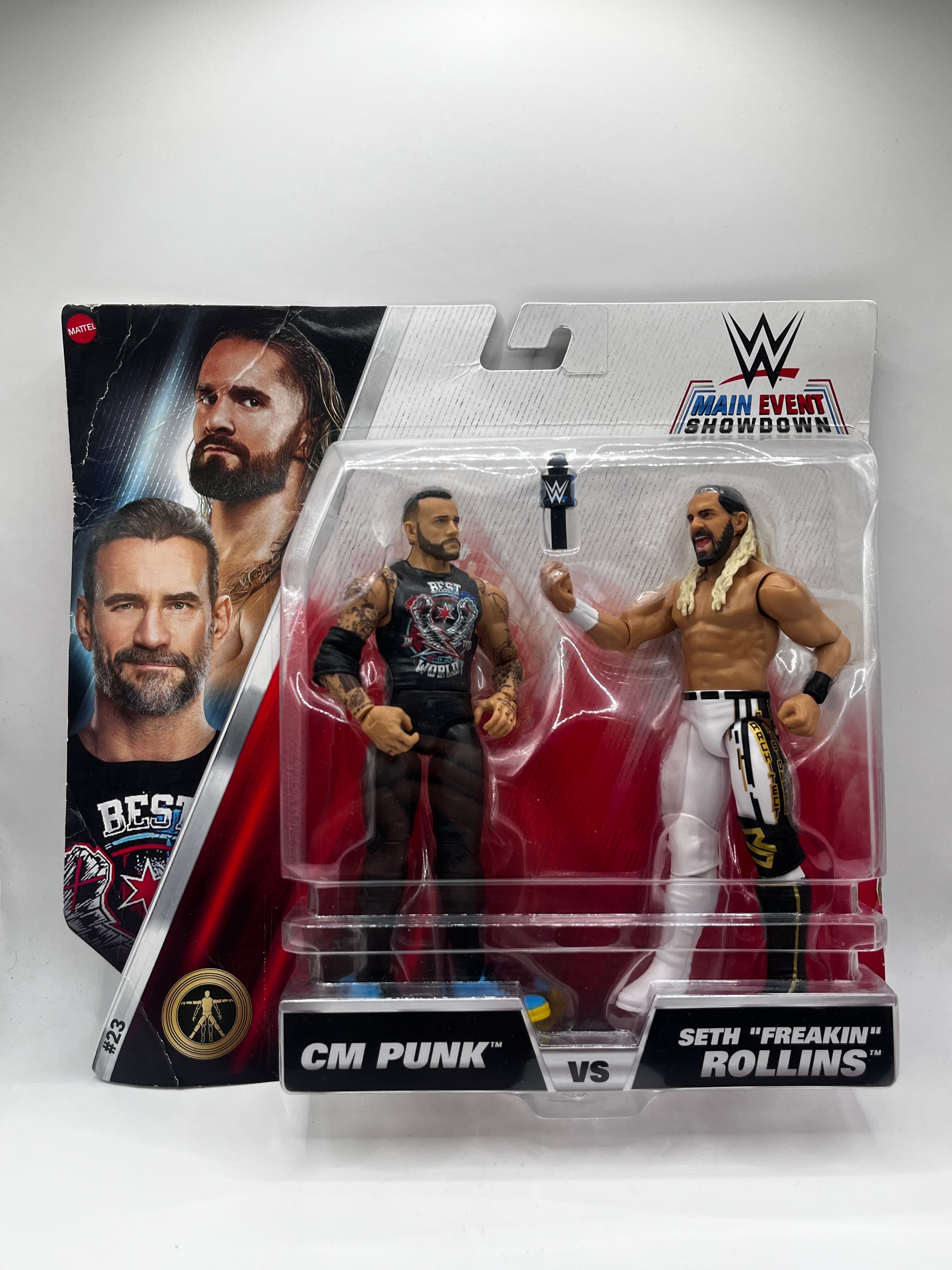 Figurka CM Punk vs Seth "Freakin" Rollins WWE Main Event Showdown Series #23 (2-Pack)