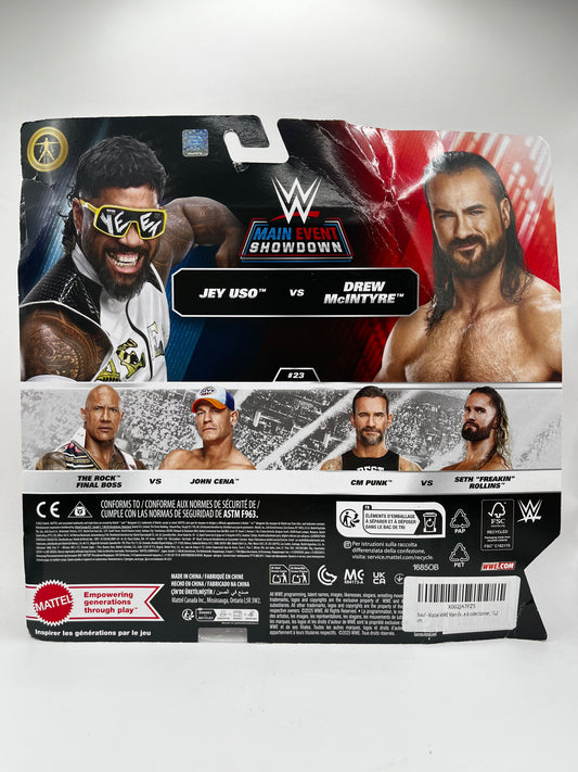 Zestaw JEY USO VS DREW MCINTYRE WWE MAIN EVENT SHOWDOWN SERIES #23 (2-PACK)