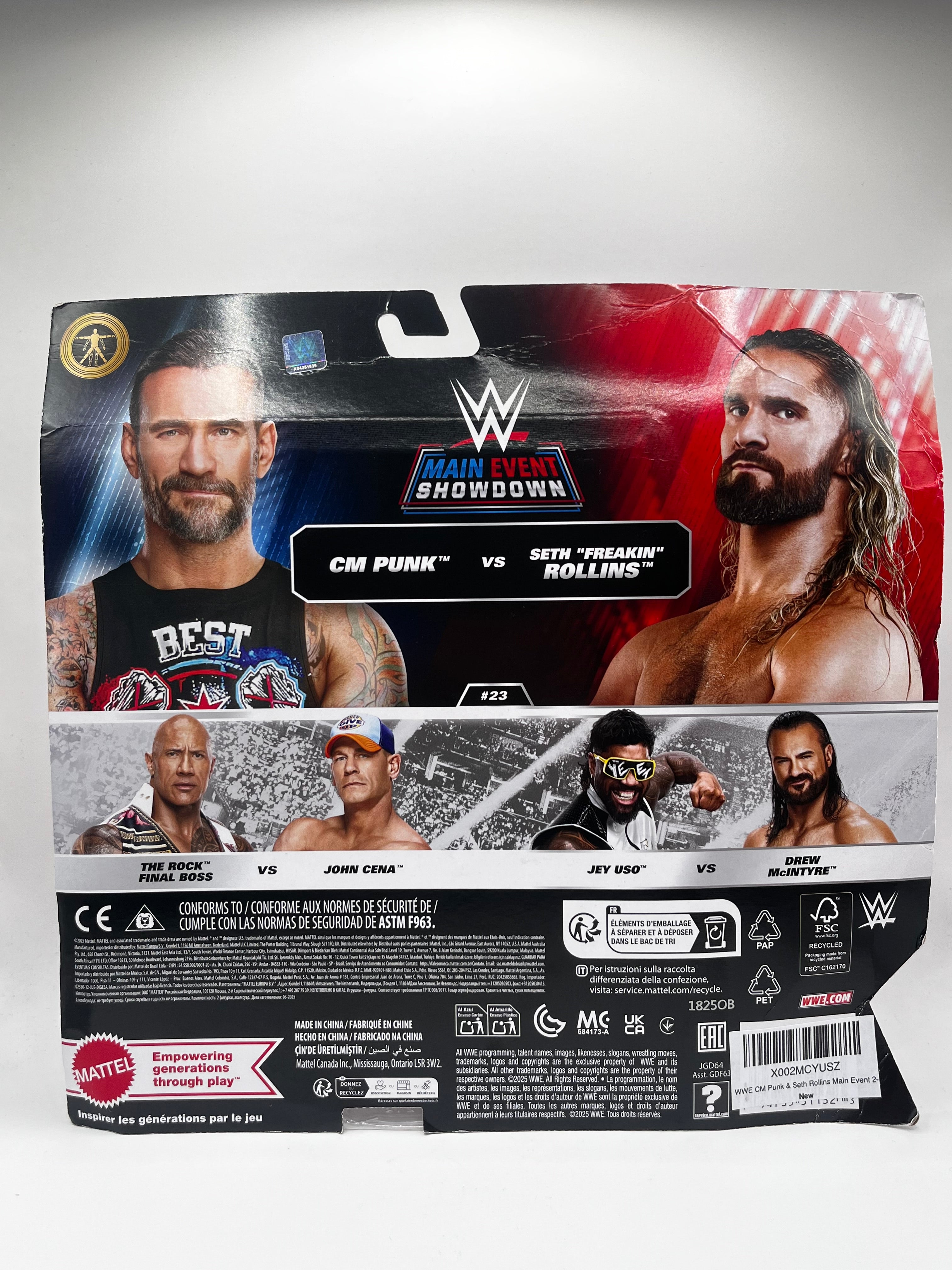 Figurka CM Punk vs Seth "Freakin" Rollins WWE Main Event Showdown Series #23 (2-Pack)